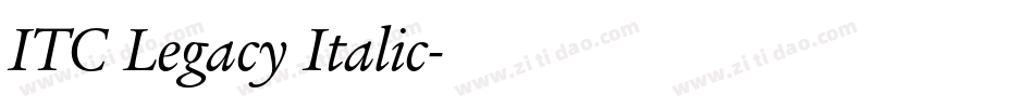 ITC Legacy Italic字体转换